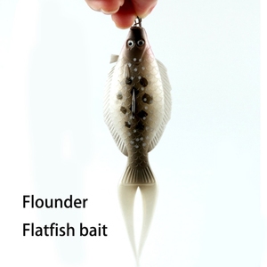 Nuovo Esca Morbida a Forma di Flounder, Esca in Silicone Premier con Coda a Forchetta, 13cm 8g, Alta Simulazione con Occhio 3D, Esca per Pesca al Piatto - Product Image 4
