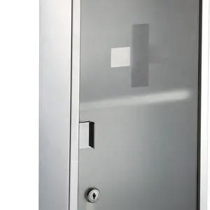 Armoire à pharmacie murale durable en acier inoxydable pour salle de bain/hôpital, boîte organisatrice, trousse de premiers soins, boîte à pilules - Product Image 5