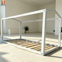 Casa Contenedor Prefabricada Moderna de 20 pies, Estructura Galvanizada en Caliente, Impermeable y Resistente al Viento, para Campamento de Trabajo de Montaje Rápido