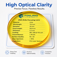 Lentille de découpe laser ZnSe, optique de focalisation pour découpeuse laser CO2 et machine de gravure, pièce de rechange, diamètre 12-25 mm, FL 38,1-127 mm