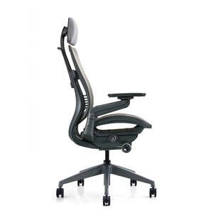 Chaises ergonomiques pivotantes noires à dossier haut en maille intégrale, nouveau style, avec soutien lombaire réglable, chaise de bureau - Product Image 3