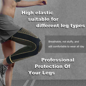 Manchons de compression longs en cuivre pour jambes entières, genouillères de compression, vente en gros d'usine - Product Image 2