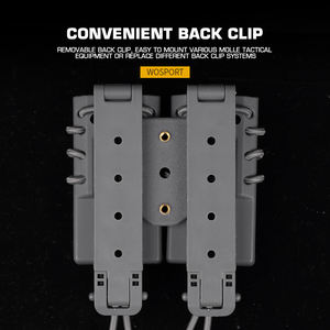 WOSPORT Clip arrière pratique assaut urbain traction rapide 9mm Double Mag Case Fit pour ceinture accessoires de chasse - Product Image 4