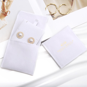 Recyclable Custom Logo Design High Quality Jewelry <b>Gift</b> Dust Pouch Packaging <b>Envelope</b> Any Size Microfiber Bag - Product Image 2
