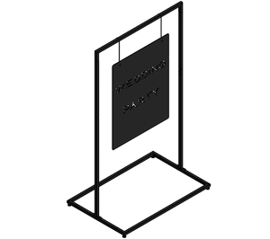 Pubblicità esterna portatile a favore prezzo in metallo verniciato nero personalizzato stand di nozze per poster - Product Image 1