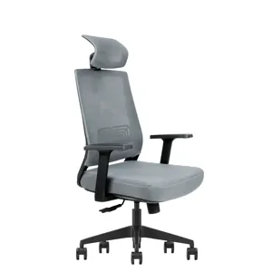 עיצוב מודרני כיסא הרמה ארגונומי כיסא משרדי משענת ראש מתכווננת משענת ראש מסתובבת אחורית נוחה בד רשת חינם מדגם משרד מנכ""ל
