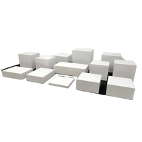 Présentoir de nourriture de buffet de colonne montante de nourriture en acrylique blanc boîte de présentation de cube de colonne montante de dessert de nidification pour la fête de mariage