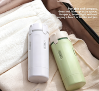Ensemble de flacons de voyage réutilisables en plastique durable avec logo personnalisé, 4 en 1, pour le conditionnement de liquides et la distribution en portions