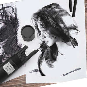 Baguettes de charbon de bois de saule pailleté Crayons de charbon de bois de saule naturel pour artistes débutants Croquis Écriture <span class=keywords><strong>Dessin</strong></span> 3-9mm - Product Image 5