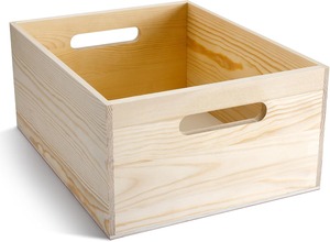 Crate Multi-Craft Caddy Nesting Crate Wood Crates with Hand Holes Pine Wooden Creative Deco Wooden Crate Nesting - Product Image 6