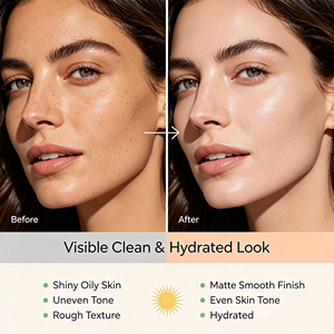 Sérum Visage Vegan Lance Private Label <span class=keywords><strong>SPF</strong></span> 60 pour Peaux Grasses, Hydratant, Nourrissant, Protection Solaire à Large Spectre, Léger et Soyeux - Product Image 3