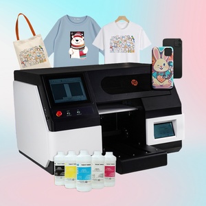 Impressora de Couro Combo UV DTG de Alta Velocidade com Função Dupla, Baixa Manutenção, para Pequenos Negócios, Jato de Tinta de Mesa com Tela Sensível ao Toque Automática - Product Image 1