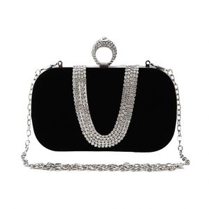 Satin Flower Top Handle <b>Clutch</b> with Rhinestone Elegant Handbag for Wedding <b>Bride</b> Cocktail Party Formal Gown and Reception Events - Product Image 6