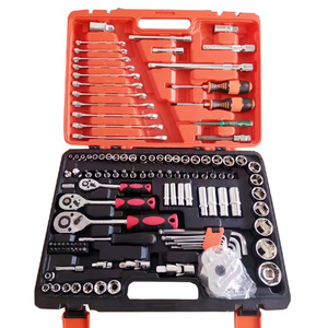 121 Piece Car Repair Tool Set 1/2 In <b>Socket</b> Kit Chromium Vanadium Steel Hand Tools For Automotive Mechanical Repair - Product Image 1