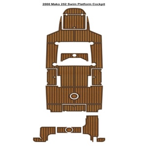 Suelo de EVA tipo teca Mako 252 de 2000 mm, muy vendido, para yates y embarcaciones, diseño cuadrado moderno, fácil instalación con sistema de clic para uso en exteriores - Product Image 2