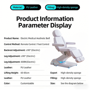 Electric Massage Chair With Built-In Headrest PU Leather Salon Furniture Contemporary Design Metal Frame 3 Motor Commercial Use - Product Image 6