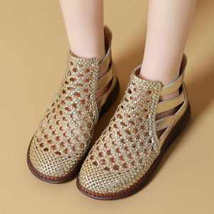 Sandalias de suela gruesa con punta redonda para mujer, sandalias caladas de verano 2024 para mujer, sandalias ortopédicas cómodas para mujer - Product Image 2