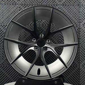 ล้อแม็กซ์อะลูมิเนียมสีดำกึ่งเงาขนาด 18 นิ้ว แบบเว้า สำหรับรถยนต์ 86 BRZ 5x114.3 ขนาด 15-26 นิ้ว ET 40 มม./30 มม. ผลิตด้วยวิธีการฟอร์จ - Product Image 1