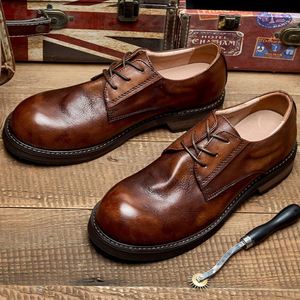 Chaussures décontractées XuanWu A603 2026 rétro britanniques faites à la main en cuir véritable à motif léopard, isolantes et désodorisantes - Product Image 6