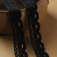 10m Long Bord Frange Blanc Noir À La Main DIY Rideau Large Tissu Coton Bord Dentelle Garniture Dentelle