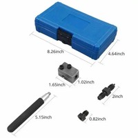 Kit d'outils de réparation et d'élargissement de tubes en acier à haute teneur en carbone, avec embout renforcé, pour double évasement universel de tubes de frein, pour voitures et camions