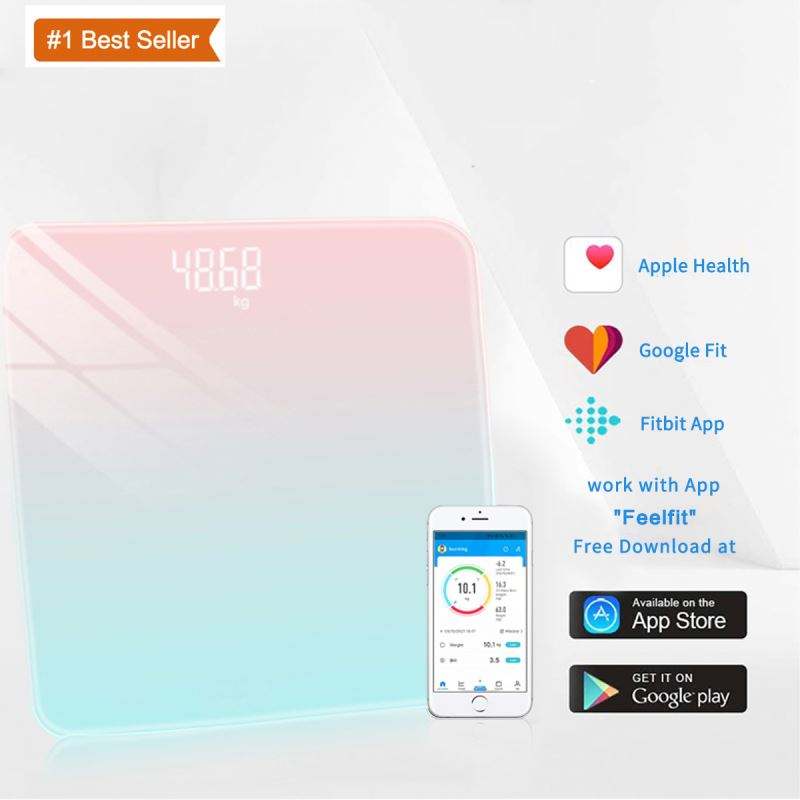 Jumon Bluetooth Smart Bathroom Scale for Body Weight Balance Pour Le Poids Corporel Digital Body Fat Scale Fitness Health Scale