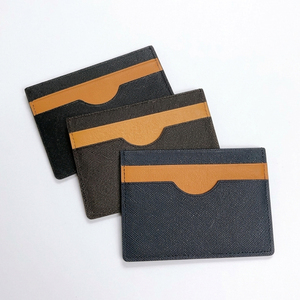 Portefeuille porte-cartes en cuir véritable Saffiano MA3 fabriqué en Corée, pochette minimaliste pour cartes de visite, sac de rangement quotidien portable en cuir - Product Image 3