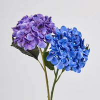 Fleurs d'hortensia de haute qualité au toucher réel, hortensia rouge foncé, fleur en latex hydratante, décoration d'intérieur