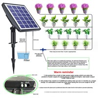 Sistem Penyiraman Bunga Plastik Tenaga Surya Luar Ruangan Perangkat Irigasi Cerdas 3W All-in-One Model Tetes Timer Tanaman Pot Dalam Ruangan