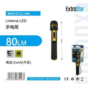 ExtraStar Led Flashlight 80Lm 14.5Cm With 2Xaa Battery Pack - Product Image 3