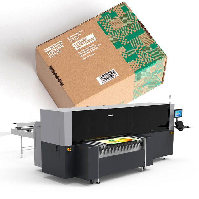 Single Pass Eco-Package Printing Machine for Corrugated Cardboard Manual Grade Label & Card Printer with Dye & Pigment Inks