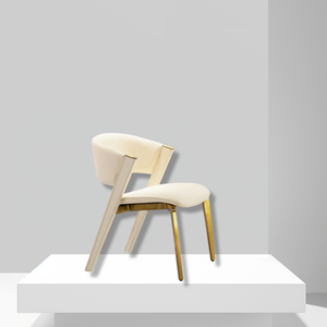 Silla de comedor moderna de cuero PU duradera, cómodas patas de acero inoxidable de madera, uso doméstico de Hotel con respaldo conveniente - Product Image 3