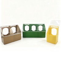 Mangeoires et Contenants Automatiques en Plastique Colorés à 3/2/1 Trous pour Pigeons, Cailles et Poulets