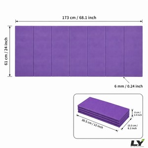 Esterilla de <span class=keywords><strong>Yoga</strong></span> Plegable de PVC 173x61cm, Portátil, Antideslizante, para Ejercicio, Fitness, Viajes, Gimnasio, Múltiples Colores Opcionales - Product Image 4