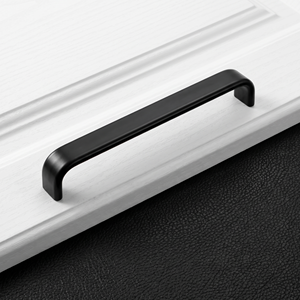 Hot Sale <b>Black</b> Bridge <b>Handle</b> Aluminum Cabinet Drawer Hidden <b>Handle</b> Cabinet Pulls and Knobs for <b>Kitchen</b> Bedroom - Product Image 1