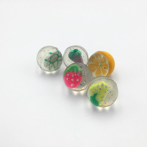 2019 Venta caliente 32mm Diseños de frutas Juguete deportivo de goma Pelota de malabares para máquina expendedora - Product Image 2