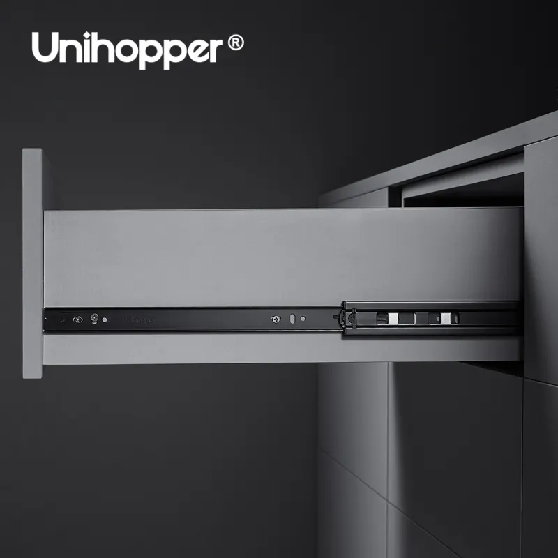 Unihopper 3 Gấp Mềm Đóng Kính Thiên Văn Kênh Bóng Mang Đường Sắt Tự Động Tủ Thủy Lực Ngăn Kéo Trượt