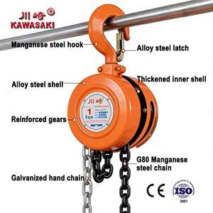 รอกโซ่โลหะแบบมือหมุน 1 ตัน โซ่ G80 ยาว 2.5 เมตร สำหรับงานหนัก ใช้ในงานก่อสร้างและอุตสาหกรรม - Product Image 5