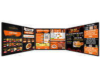 Panneaux de menu électroniques dynamiques promotionnels QSR muraux de 32 pouces pour l'intérieur, affichage publicitaire numérique pour restaurant