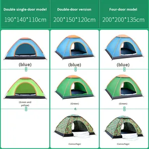 <span class=keywords><strong>Tente</strong></span> automatique à ouverture rapide pour 2 personnes, porte unique, 1 à 4 personnes, <span class=keywords><strong>camping</strong></span> en plein air, <span class=keywords><strong>tente</strong></span> pop-up imperméable - Product Image 2