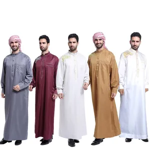 Großhandel halbe hülse kurta männer-Männer Kurta Styles Thobe Muslimisches Kleid Dubai Abaya Dubai Bestseller Monsun Nigerian ische Männer Kleidung Indische Kurta Für Männer