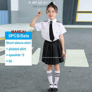 Çocuklar cadılar bayramı uçuş görevlisi kostümleri kariyer günü giyinmek rol oynamak için hostes hava <span class=keywords><strong>Pilot</strong></span> hostes kostüm Boy kız - Product Image 5