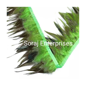 Encaje de Plumas Teñidas con Punta Larga, Ligero, de Soraj Enterprises India, para Costura, Manualidades, Vestidos Elegantes y Decoración - Product Image 6