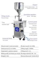 Machine de remplissage semi-automatique de bureau à tête de pompe rotative unique pour confitures alimentaires, crèmes cosmétiques, pâtes, huiles et produits chimiques