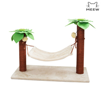 Arbre à chat en forme de cocotier, griffoir en sisal, hamac pour chat avec boule de jeu, mobilier pour animaux de compagnie
