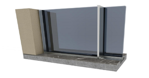 Porte coulissante moderne en alliage d'aluminium mince avec panneau en verre trempé pour balcon et patio domestiques - Product Image 2
