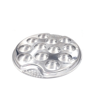 Plateau de cuisson en acier inoxydable, <span class=keywords><strong>12</strong></span> <span class=keywords><strong>trous</strong></span>, assiette <span class=keywords><strong>à</strong></span> carillons, plat <span class=keywords><strong>à</strong></span> Escargot torréfié conque <span class=keywords><strong>à</strong></span> vis, vente en gros 1 pièce - Product Image 1