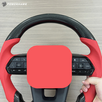 Volant en cuir rouge et fibre de carbone pour Toyota Fj Cruiser Lc200 Prado 120 150 2017 Camry Yaris Gr Hilux Tacoma N70 N80 RAV4