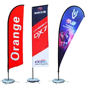 wholesale Promotion Custom Windproof Feather Beach Flag Feather flags with logo custom print flags country