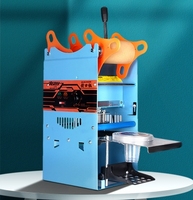 Machine à sceller électrique pour petites tasses Machine à sceller numérique manuelle pour tasses à thé au lait Boba Tea Film plastique Boissons Commodities